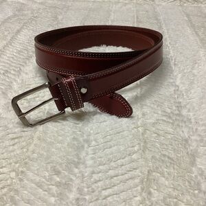 Men’s Italian Hand Made In Italy Red/Brown Everyday Wear Men’s Belt